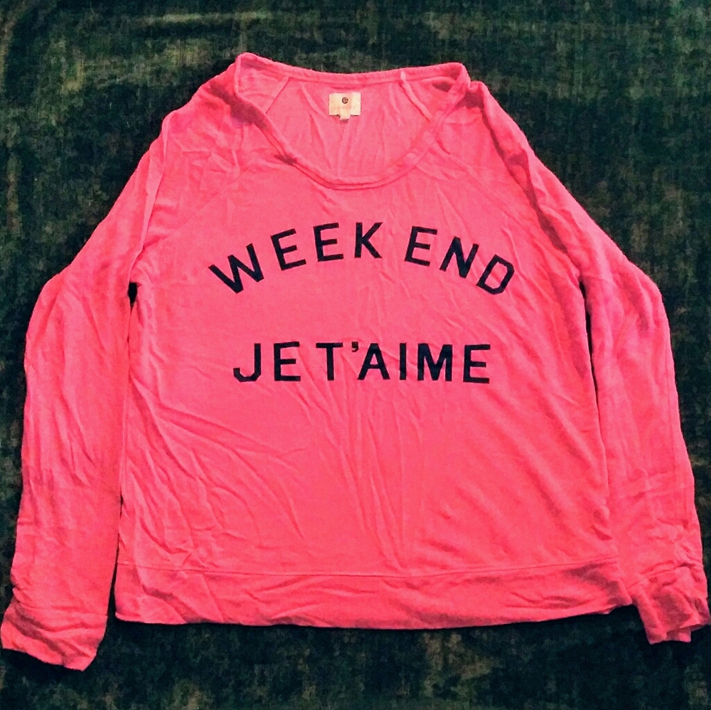 Sundry Weekend Jet'aime Sweater